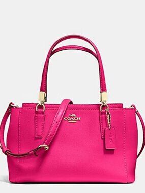 Euc Coach Christie Pink Leather Shoulder Bag Purse